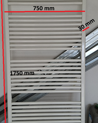 Termosifone verticale da bagno 1 elemento