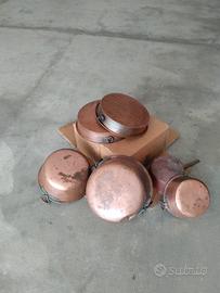 Batteria di pentole in rame