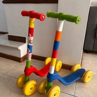 Coppia monopattini quattro ruote