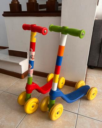 Coppia monopattini quattro ruote