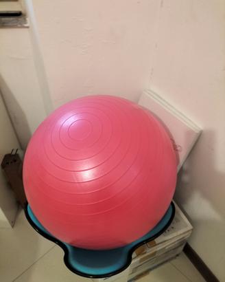 palla fitness 55 cm circa diametro con fodera 