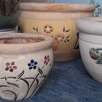 SET di quattro cachepot in ceramica