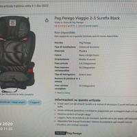 Seggiolino Viaggio 2/3 Surefix omologato (3- 12ann