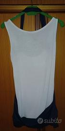 top donna bianco e blu 