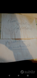 Autografi  Mario Monicelli e Gigi Sabani