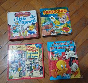 n. 4 libri puzzle per bambini
