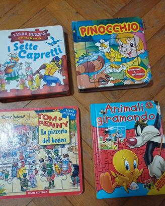 n. 4 libri puzzle per bambini