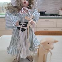 bambola ashton drake/wendy lawton con pecora