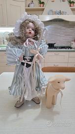 bambola ashton drake/wendy lawton con pecora