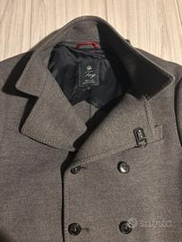 Cappotto Peacoat FAY in panno di lana grigio