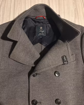 Cappotto Peacoat FAY in panno di lana grigio