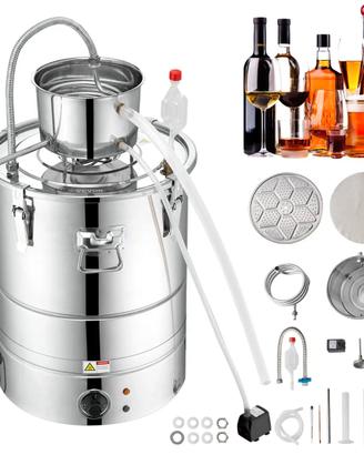 Kit Distillatore Elettrico Alcol in Acciaio Inox
