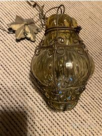 Lanterna veneziana vetro soffiato antica