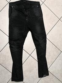 Pantaloni Imperial cavallo basso grigio e nero. 