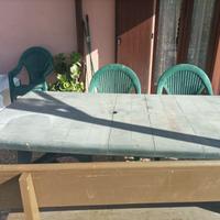 Tavoli panche sedie da giardino