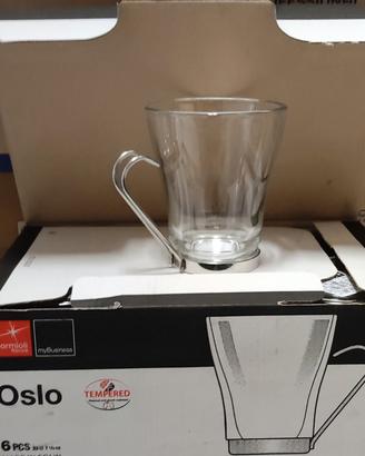 X6 tazze thè/caffè Oslo 22cl Bormioli Rocco