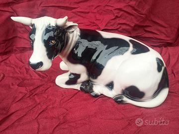 vintage mucca porcellana no Capodimonte 