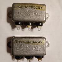 Coppia condensatori Carta ed olio 3x0,5uf 600V