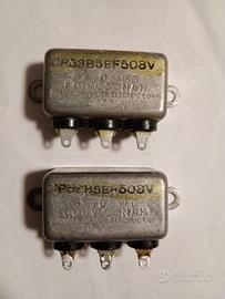 Coppia condensatori Carta ed olio 3x0,5uf 600V