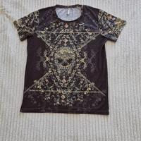 T-shirt Piazza Italia Uomo L Stampa Barocco Teschi