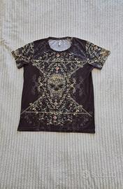 T-shirt Piazza Italia Uomo L Stampa Barocco Teschi