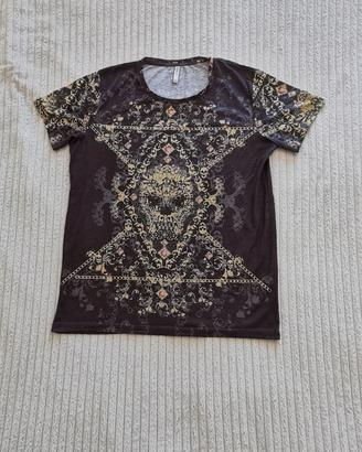T-shirt Piazza Italia Uomo L Stampa Barocco Teschi