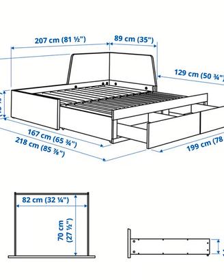 LETTO IKEA FLEKKE  singolo/allungabile  