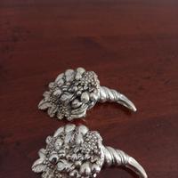Cornucopie rivestite in argento 925 