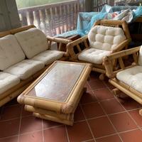 Salotto etnico in bamboo grosso 