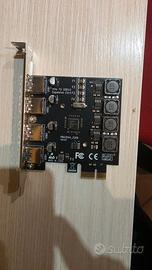 Scheda PCIe USB 3.0 a 4 porte da 5Gbps