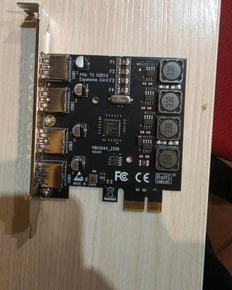 Scheda PCIe USB 3.0 a 4 porte da 5Gbps