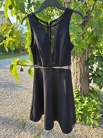 Vestito Zuiki nero tg XS con parti trasparenti