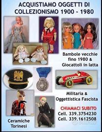 Bambole Giocattoli Militaria Ceramiche Bronzi