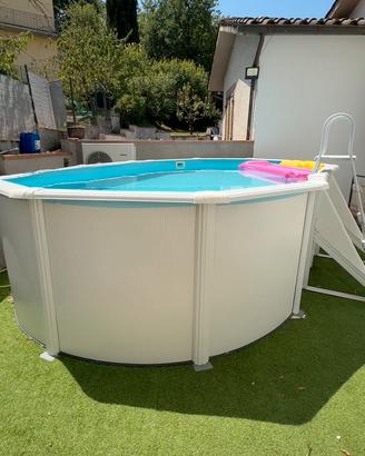 Piscina fuori terra acciaio Gre ovale 500x300x120
