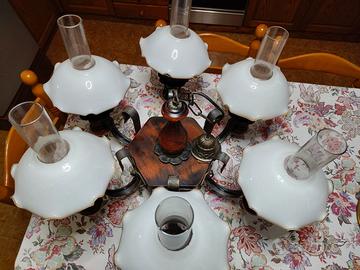 Lampadario a 6 luci ideale per taverne