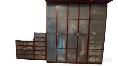 armadio e 2 cassettiere ante in vetro Ikea