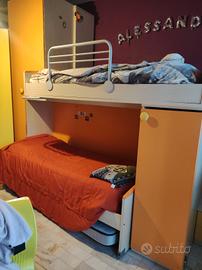 cameretta completa con armadio a cabina