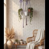 Portapiante sospesi macramè  Arazzo macrame Boho 