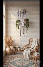 Fioriera sospesa macramè  Arazzo macrame Boho 