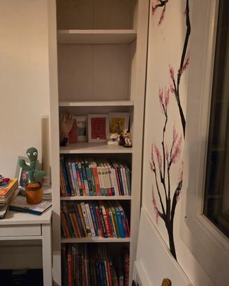 Libreria Ikea HEMNES legno massello bainco