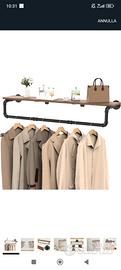 Appendiabiti e mensola da parete 105x26x15