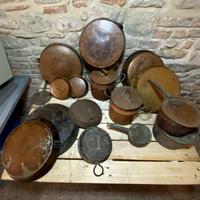 Pentolame in rame vario