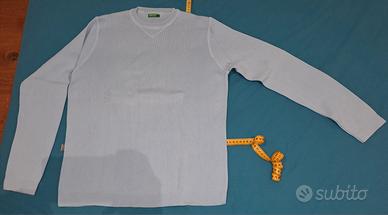 Maglioncino cotone azzurro Benetton taglia M