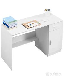 Scrivania Piccola con Cassetto Ripiano Regolabile