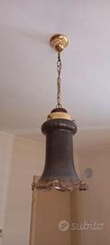 Lampadario vintage in vetro