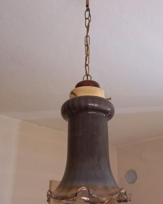 Lampadario vintage in vetro