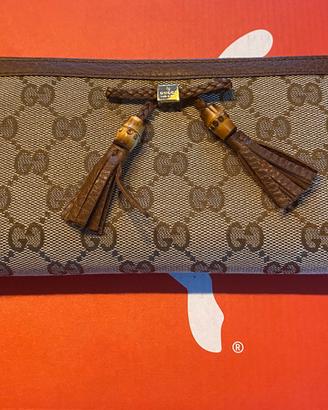 Portafoglio Gucci GG Canvas Bamboo originale