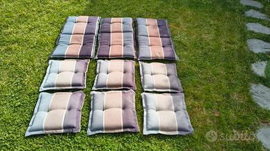 Set cuscini coprisedie da giardino esterno