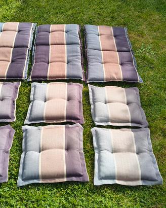 Set cuscini coprisedie da giardino esterno