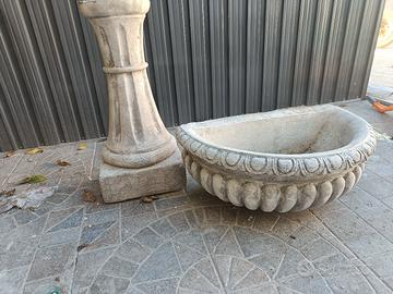 Fontana da giardino in cemento stile classico
